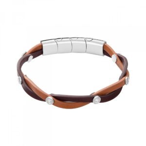 Bransoletka Męska Timberland TDAGB0002602 Brązowy