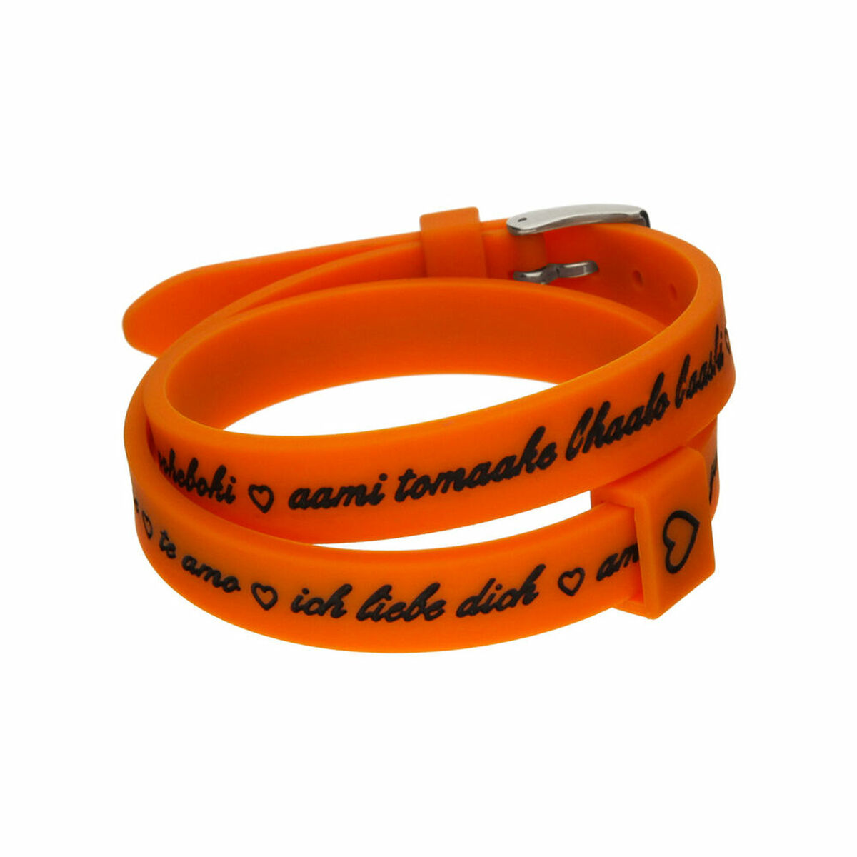 Bransoletka Damska il mezzometro I LOVE YOU SILVER - SILICONE BRACELET