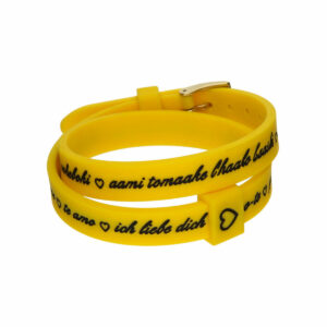 Bransoletka Damska il mezzometro I LOVE YOU GOLD - BRACCIALE IN SILICONE/SILICONE BRACELET