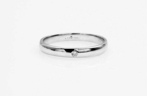 Złota obrączka PBD4790 - Diament - obrazek 2