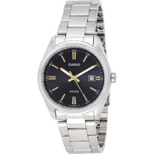 Zegarek Męski Casio DATE Czarny Srebrzysty (Ø 39 mm)